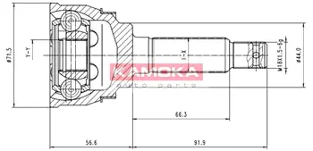 Шарнирный комплект, приводной вал KAMOKA 6630