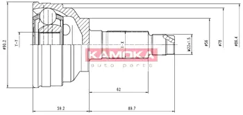 Шарнирный комплект, приводной вал KAMOKA 6642