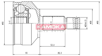 Шарнирный комплект, приводной вал KAMOKA 6696