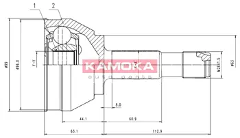 Шарнирный комплект, приводной вал KAMOKA 6706