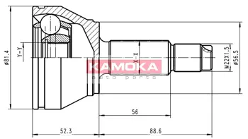 Шарнирный комплект, приводной вал KAMOKA 6708
