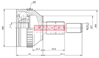 Шарнирный комплект, приводной вал KAMOKA 6712