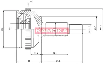 Шарнирный комплект, приводной вал KAMOKA 6714