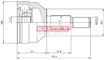 Шарнирный комплект, приводной вал KAMOKA 6716