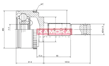Шарнирный комплект, приводной вал KAMOKA 6844