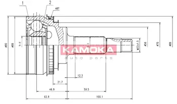Шарнирный комплект, приводной вал KAMOKA 6890