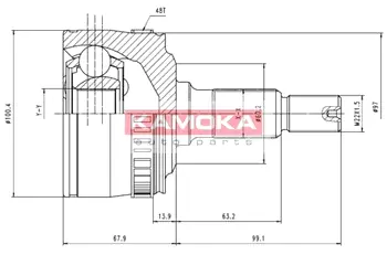 Шарнирный комплект, приводной вал KAMOKA 7046