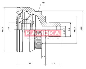 Шарнирный комплект, приводной вал KAMOKA 7050