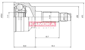 Шарнирный комплект, приводной вал KAMOKA 7068