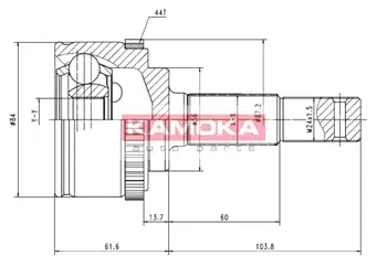 Шарнирный комплект, приводной вал KAMOKA 7081