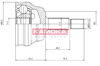 Шарнирный комплект, приводной вал KAMOKA 7094