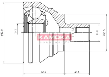 Шарнирный комплект, приводной вал KAMOKA 7274