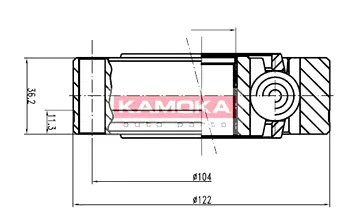 Шарнирный комплект, приводной вал KAMOKA 9003