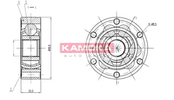 Шарнирный комплект, приводной вал KAMOKA 9024