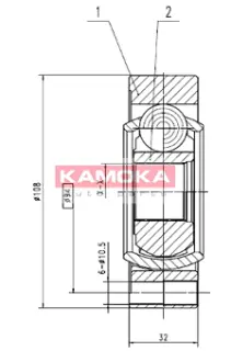 Шарнирный комплект, приводной вал KAMOKA 9196