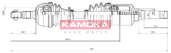 Приводной вал KAMOKA CT1138906