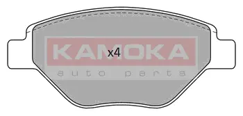 Комплект тормозных колодок, дисковый тормоз KAMOKA JQ101153
