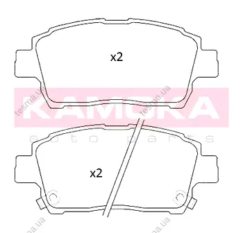 Комплект тормозных колодок, дисковый тормоз KAMOKA JQ101157 (фото 1)