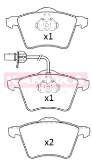 Комплект гальмівних колодок KAMOKA JQ101165