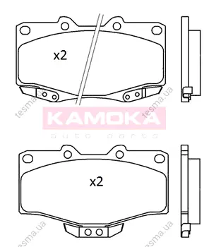 Комплект тормозных колодок, дисковый тормоз KAMOKA JQ101184 (фото 1)