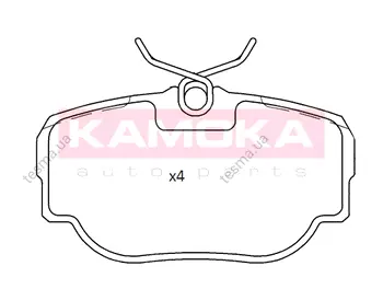 Комплект тормозных колодок, дисковый тормоз KAMOKA JQ101189 (фото 1)