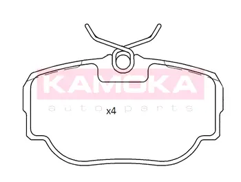 Комплект тормозных колодок, дисковый тормоз KAMOKA JQ101189