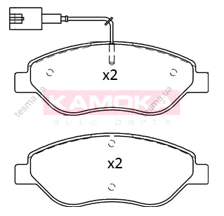 Комплект тормозных колодок, дисковый тормоз KAMOKA JQ101199 (фото 1)