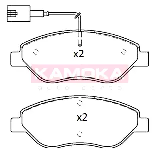 Комплект тормозных колодок, дисковый тормоз KAMOKA JQ101199