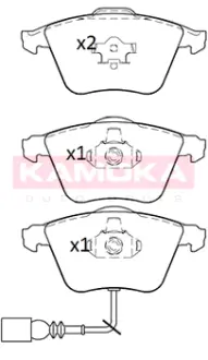 Колодка гальмівна перед. SEAT LEON 05\'->;VW GOLF VI 08\'->;SCIROCCO 08\'-> KAMOKA JQ101218