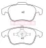 Колодка гальмівна перед. CITROEN C4 II 09\'->;C4 PICASSO/GRAND PICASSO 07\'->;DS4 12\'->;DS5 11\'->; PEUGEOT 3008 11\'->;5008 09\'-> KAMOKA JQ101219 (фото 1)