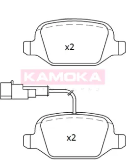 Комплект тормозных колодок, дисковый тормоз KAMOKA JQ101242
