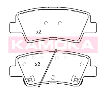 Комплект тормозных колодок, дисковый тормоз KAMOKA JQ101268