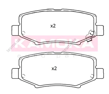 Комплект тормозных колодок, дисковый тормоз KAMOKA JQ101273 (фото 1)