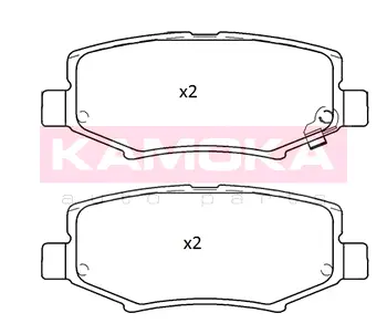 Комплект тормозных колодок, дисковый тормоз KAMOKA JQ101273