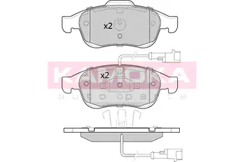Комплект тормозных колодок, дисковый тормоз KAMOKA JQ101281