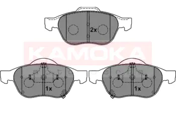 Комплект тормозных колодок, дисковый тормоз KAMOKA JQ1012894