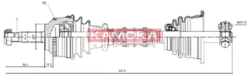 Приводной вал KAMOKA RN1138909A