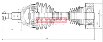 Приводной вал KAMOKA VW1138926