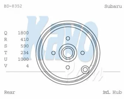 Тормозной барабан KAVO BD8352