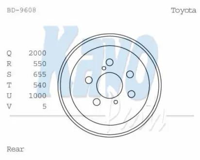 Тормозной барабан KAVO BD9608