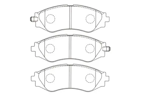 Комплект тормозных колодок, дисковый тормоз KAVO BP1003