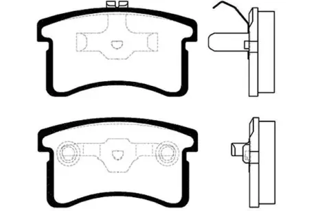 Комплект тормозных колодок, дисковый тормоз KAVO BP1507