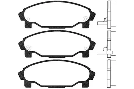 Комплект тормозных колодок, дисковый тормоз KAVO BP1509
