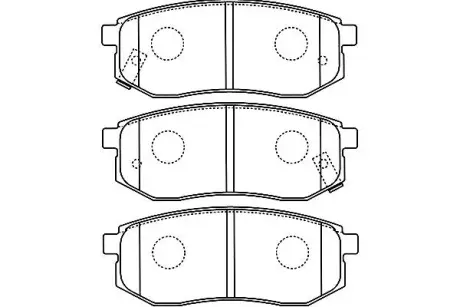 Комплект тормозных колодок, дисковый тормоз KAVO BP3035