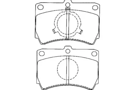 Комплект тормозных колодок, дисковый тормоз KAVO BP4549
