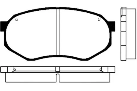Комплект тормозных колодок, дисковый тормоз KAVO BP5502