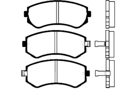 Комплект тормозных колодок, дисковый тормоз KAVO BP6556