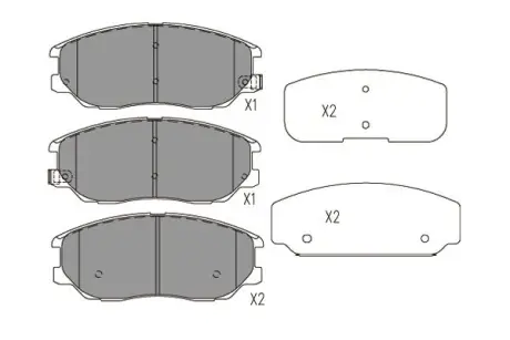 Комплект тормозных колодок, дисковый тормоз KAVO BP7506