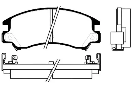 Комплект тормозных колодок, дисковый тормоз KAVO BP8003
