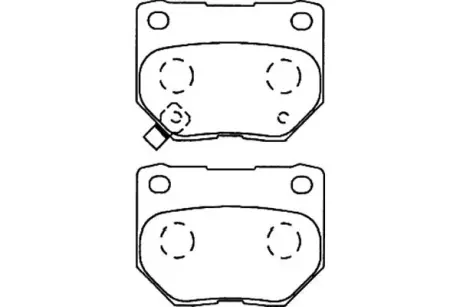 Комплект тормозных колодок, дисковый тормоз KAVO BP8015